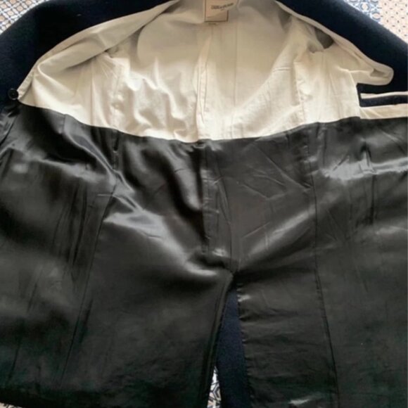 Zadig & Voltaire Marco Coat – Navy & Red Wool Blend – Size S - Picture 11 of 16